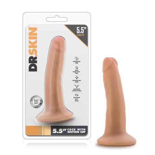 Dr. Skin - Realistische Dildo Met Zuignap 14 cm - Vanille